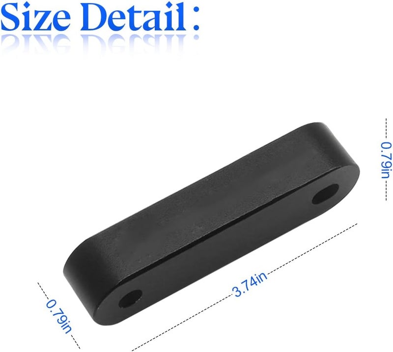 zipelo Car Hood Spacer Riser Kit, Aluminum Alloy Front Hood Vent Spacer Modification Kit, Car Hood Vent Spacer Riser Bolts Washers, Car Replacement Accessories Compatible with Most Cars (Black) - Image 2